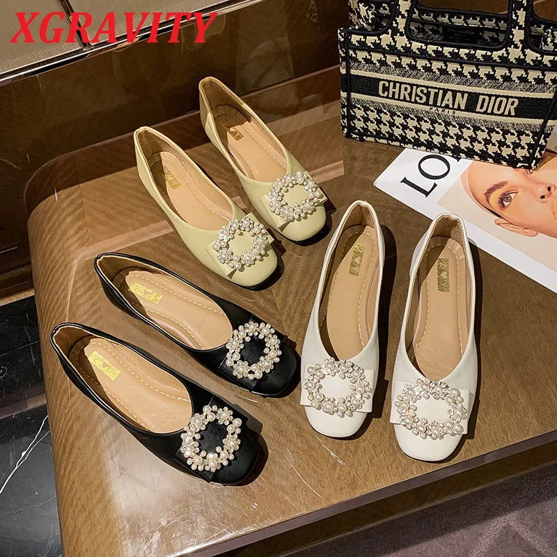 Square Toe Fashion Casual Summer Shoes Elegant Comfortable Ladies Fashion Flats Leisure Pearl Beading Female Flat Shoes Women
Square Toe Fashion Casual Summer Shoes Elegant Comfortable Ladies Fashion Flats Leisure Pearl Beading Female Flat Shoes Women