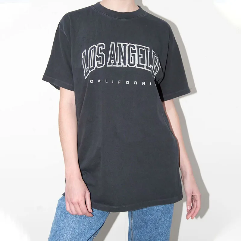 Gray Letter Print T Shirts for Women Vintage Loose Casual O Neck Short Sleeve Streetwear 2021 Summer Fashion Clothing Plus Size
Gray Letter Print T Shirts for Women Vintage Loose Casual O Neck Short Sleeve Streetwear 2021 Summer Fashion Clothing Plus Size