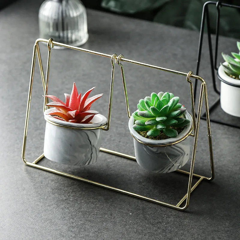 Ins Gold Plated Iron Multi Meat Flowerpot Meat Vase Simple Iron Frame Nordic Flowerpot Suit Small and Exquisite Lovely clay pot 
Ins Gold Plated Iron Multi Meat Flowerpot Meat Vase Simple Iron Frame Nordic Flowerpot Suit Small and Exquisite Lovely clay pot