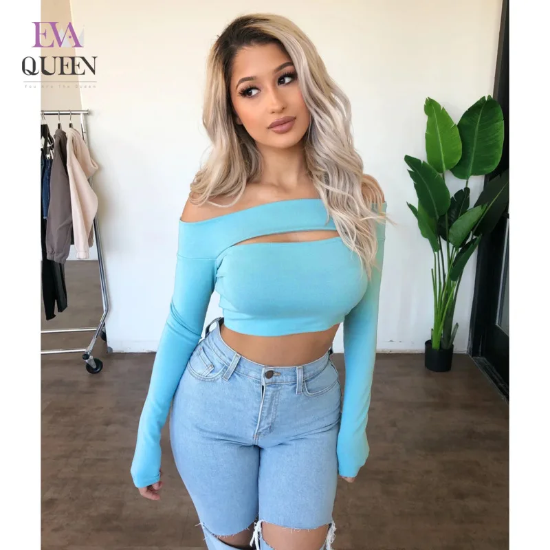Женский однотонный укороченный топ EvaQueen, Синий Облегающий Топ с длинным рукавом, открытой спиной и открытыми плечами, Сексуальная вечерняя ... 
Женский однотонный укороченный топ EvaQueen, Синий Облегающий Топ с длинным рукавом, открытой спиной и открытыми плечами, Сексуальная вечерняя ...
