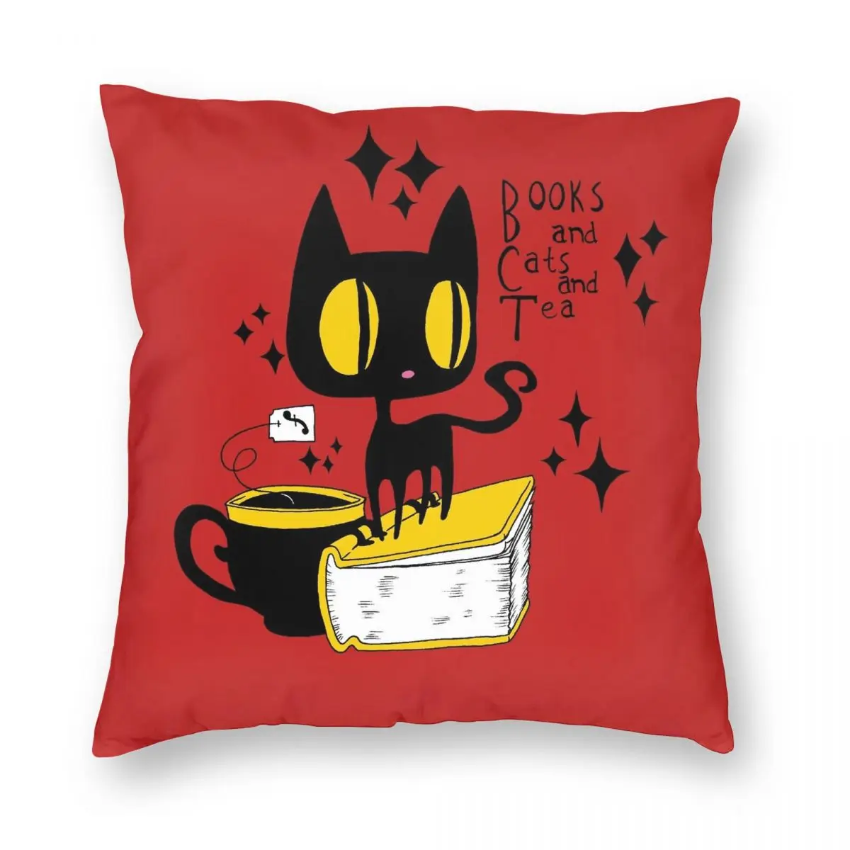 Чехол для подушки с принтом книги и кошки и чая, из полиэстера и льна
Чехол для подушки с принтом книги и кошки и чая, из полиэстера и льна