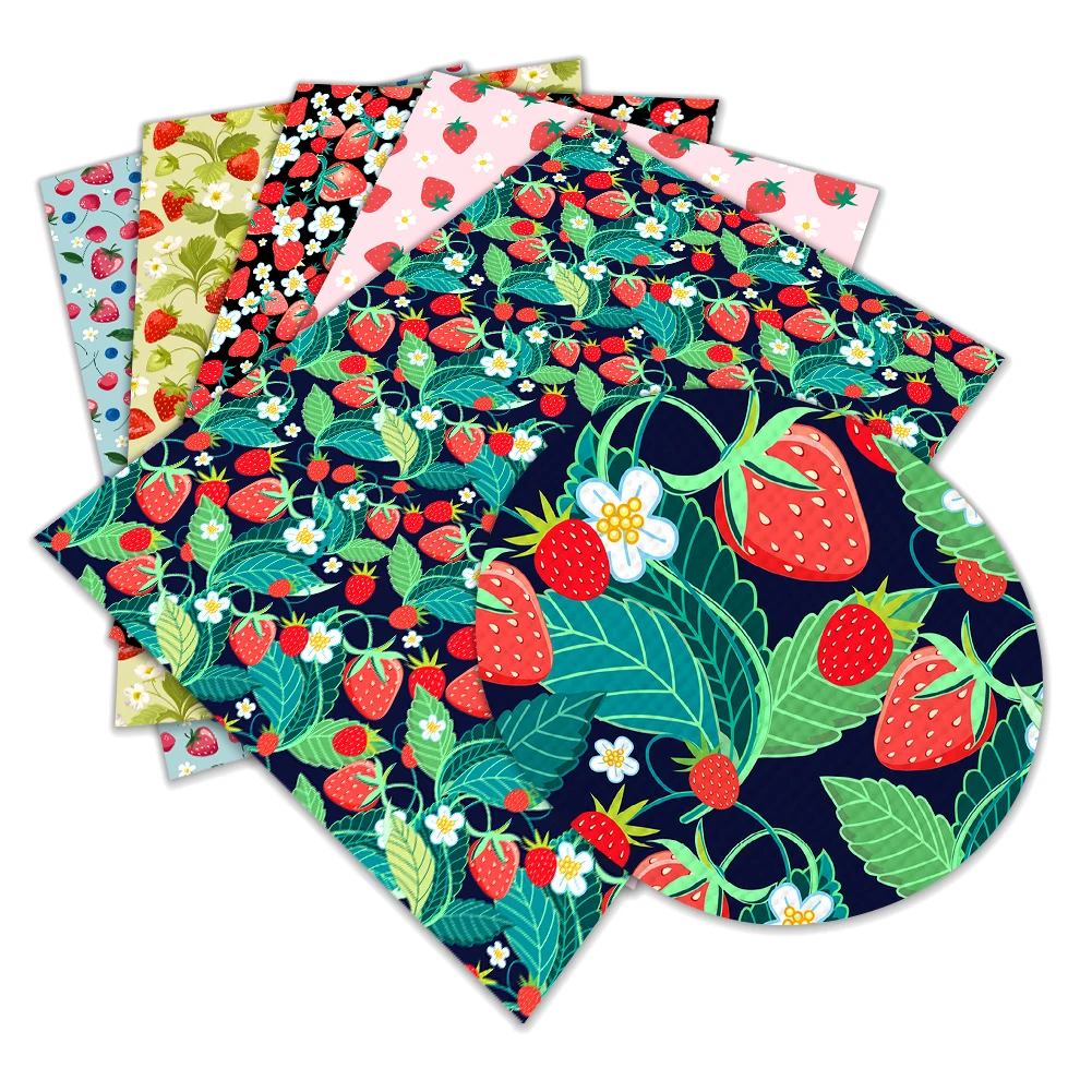 Fruit Strawberry Printed Faux Leather Sheets Synthetic Leather Fabric for Hair Bow Bags Shoes Crafts 30*136cm
Fruit Strawberry Printed Faux Leather Sheets Synthetic Leather Fabric for Hair Bow Bags Shoes Crafts 30*136cm