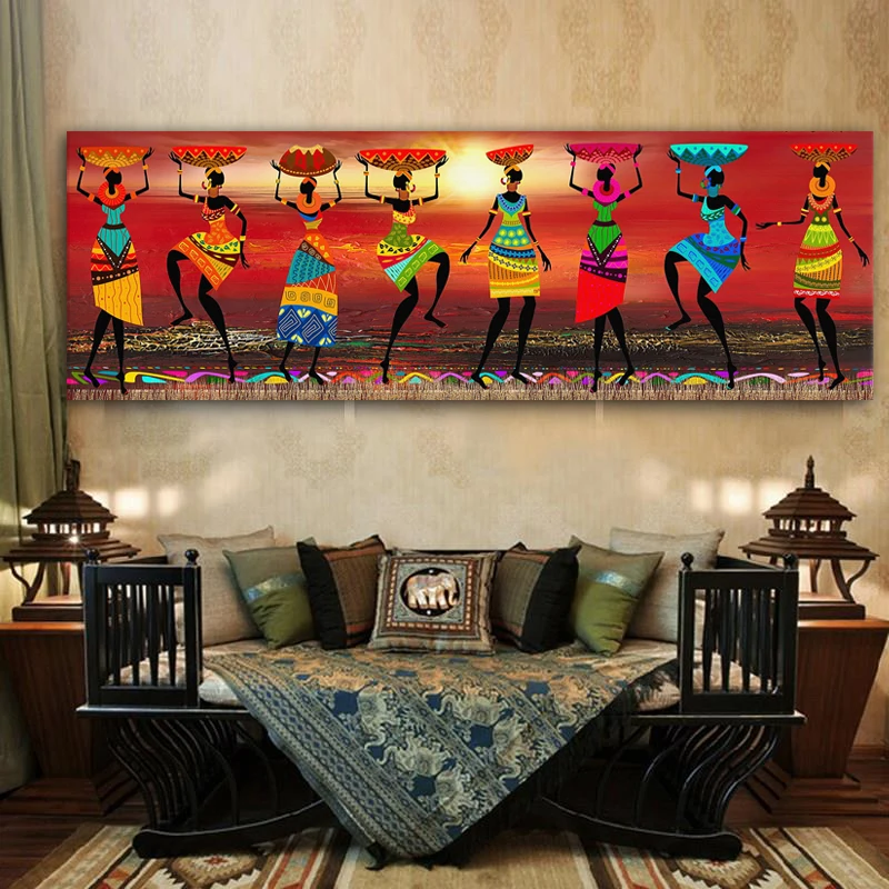 Tribal Art Paintings African Women Dancing Oil Painting Picture for Living Room Canvas print Home Decor
Tribal Art Paintings African Women Dancing Oil Painting Picture for Living Room Canvas print Home Decor