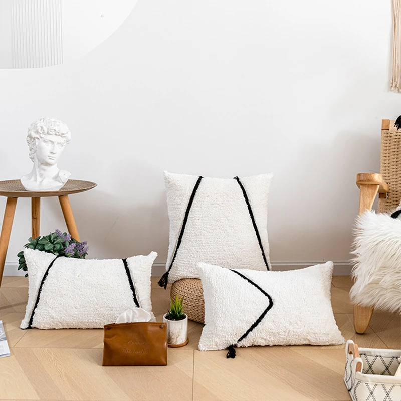 Bohemian Tassel Cushion Cover 45X45Cm/30X50Cm Simple Striped Plush Pillowcase Cover Home Decoration Living Room Sofa Bedroom
Bohemian Tassel Cushion Cover 45X45Cm/30X50Cm Simple Striped Plush Pillowcase Cover Home Decoration Living Room Sofa Bedroom