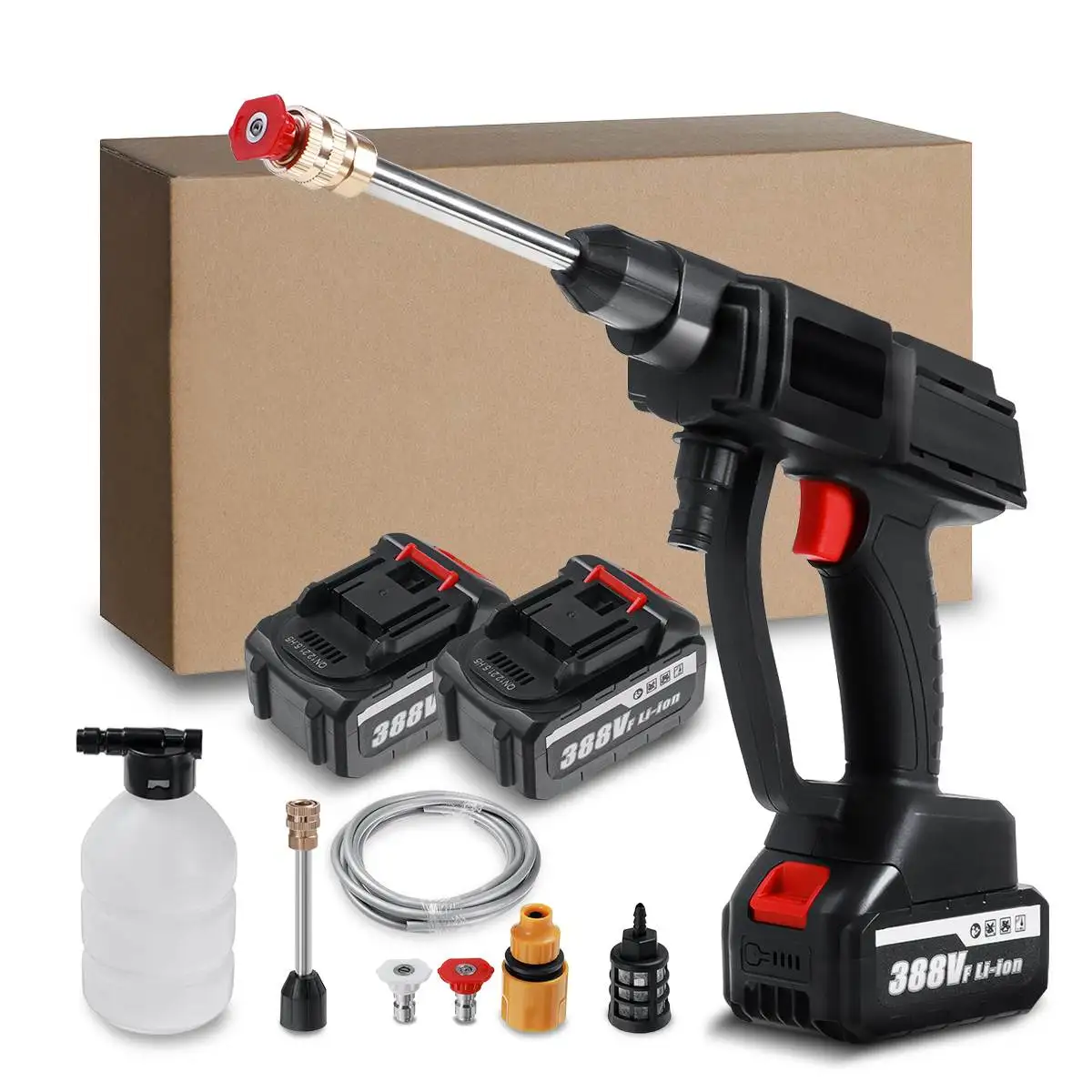 0-22000mAh Car Washer 30BAR High Pressure Wreless Car Wash Water Gun Foam Generator For car washing Siut For Makita Battery
0-22000mAh Car Washer 30BAR High Pressure Wreless Car Wash Water Gun Foam Generator For car washing Siut For Makita Battery