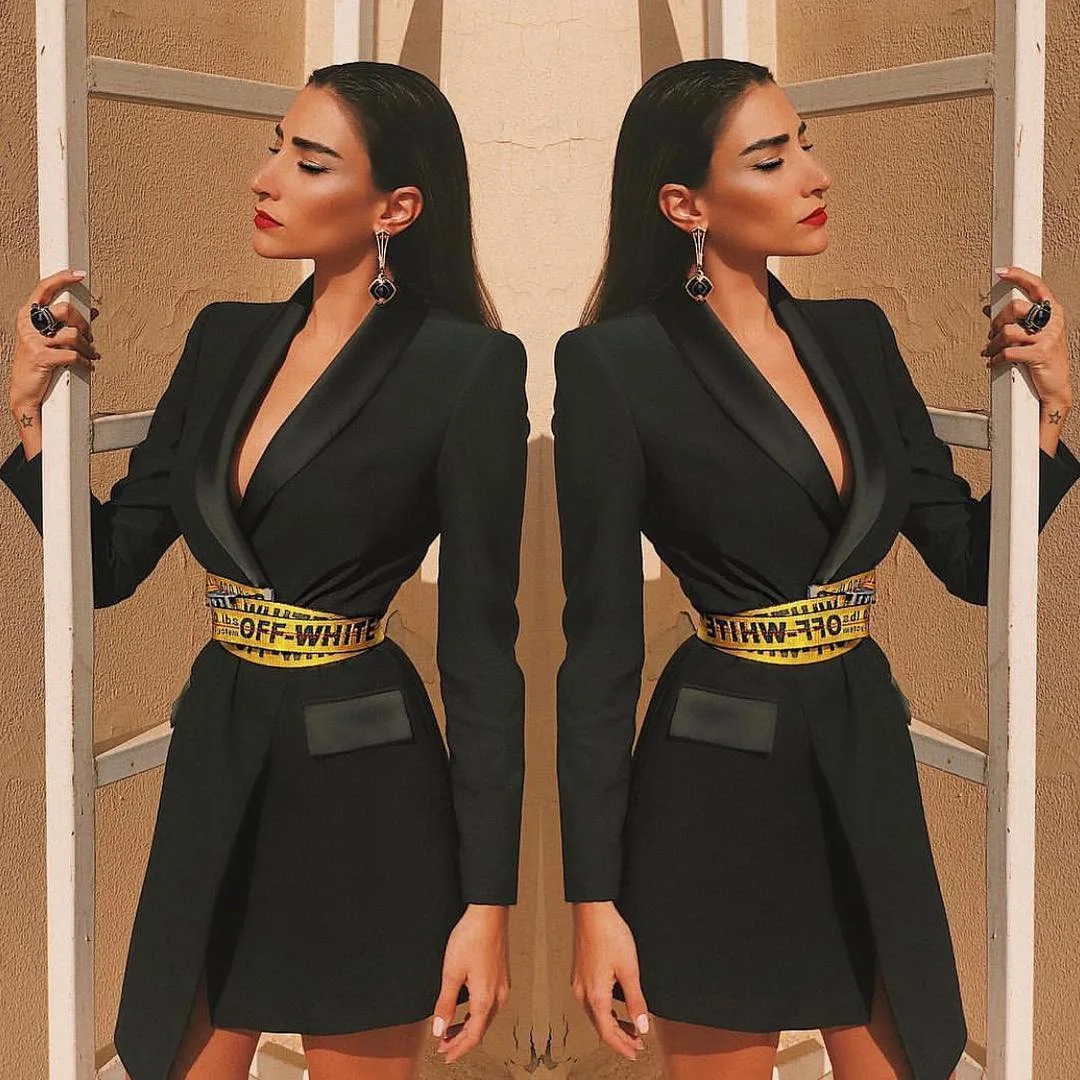 Slim Black Blazers with Sashes Black Long Sleeves Office Lady Elegant Jacket Women Solid Pockets Ropa Para Mujer Female Clothing
Slim Black Blazers with Sashes Black Long Sleeves Office Lady Elegant Jacket Women Solid Pockets Ropa Para Mujer Female Clothing