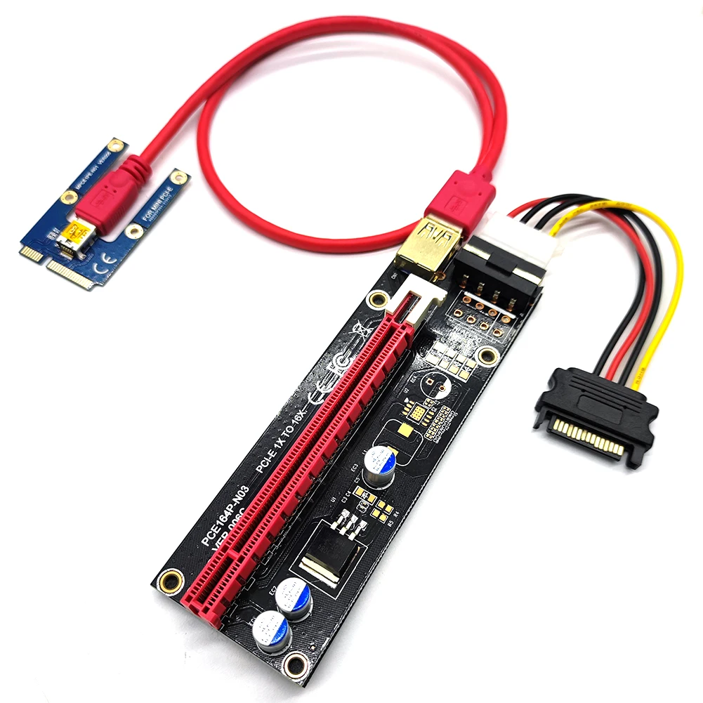 60cm USB 3.0 Mini PCI-E Riser SATA to 4 Pin 6 Pin 16X Extender PCIE Riser Adapter Card Power Cable for PC Desktop
60cm USB 3.0 Mini PCI-E Riser SATA to 4 Pin 6 Pin 16X Extender PCIE Riser Adapter Card Power Cable for PC Desktop