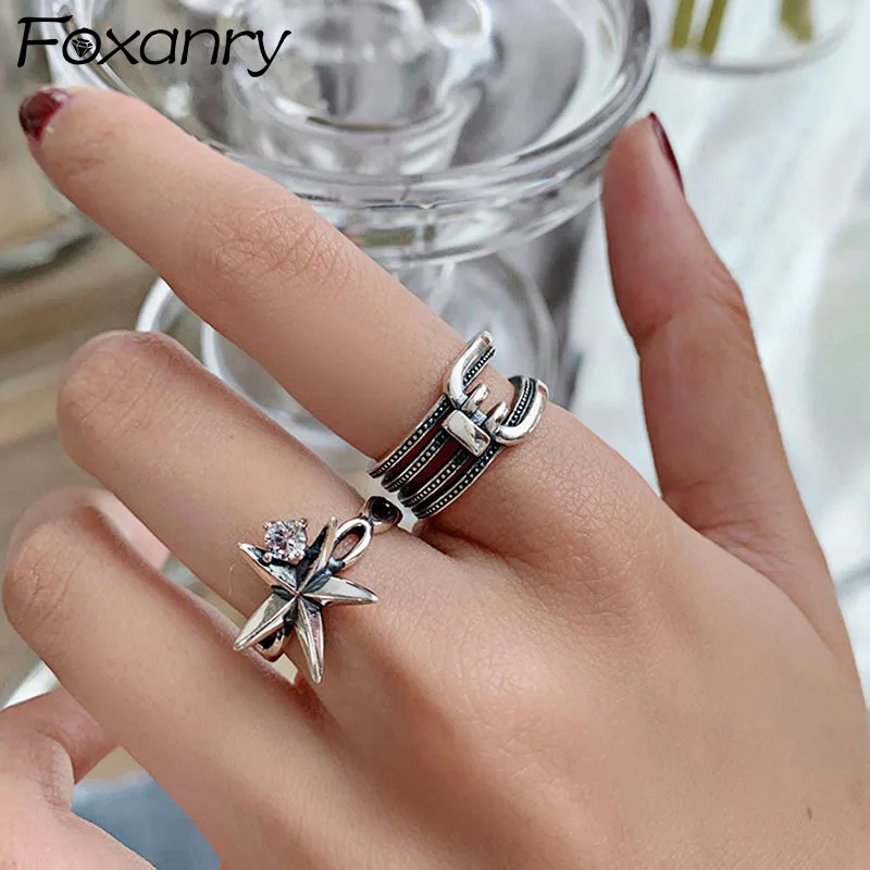 Evimi New Fashion 925 Standard Silver Zircon Rings for Women Creative Simple Stars Geometric Elegant Party Jewelry Gifts
Evimi New Fashion 925 Standard Silver Zircon Rings for Women Creative Simple Stars Geometric Elegant Party Jewelry Gifts