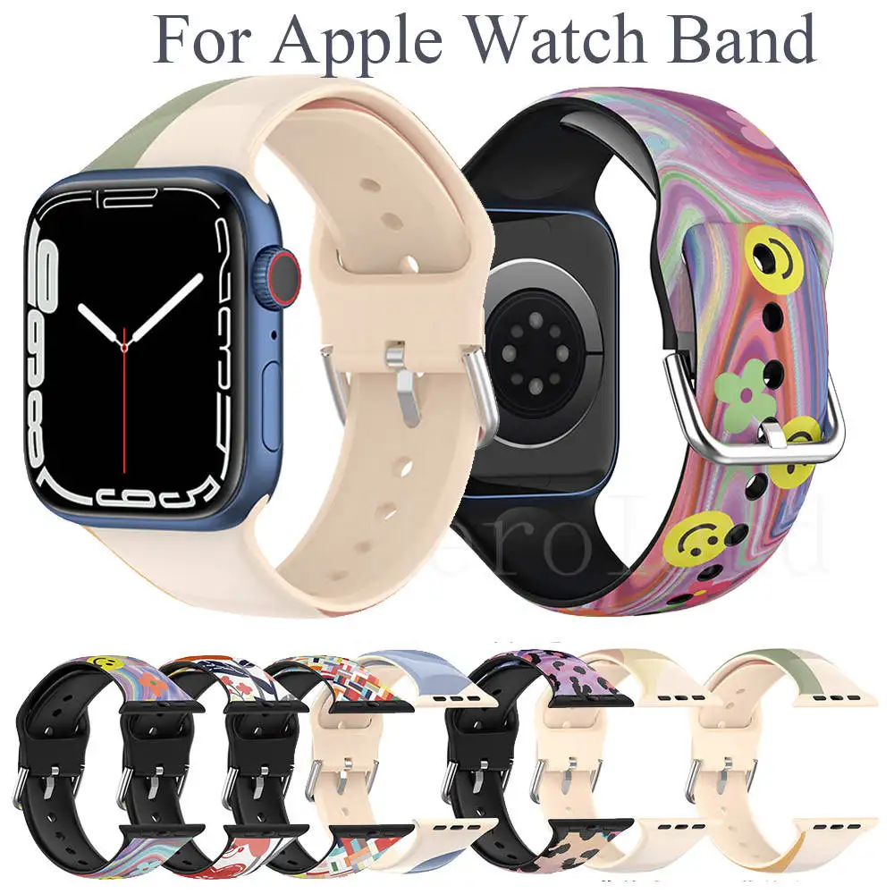 Strap For Apple Watch band 45MM 41MM 38mm 42mm 44mm 40mm Sports Silicone bracelet For Iwatch Series 7 6 5 4 3 SE Wristband strap
Strap For Apple Watch band 45MM 41MM 38mm 42mm 44mm 40mm Sports Silicone bracelet For Iwatch Series 7 6 5 4 3 SE Wristband strap