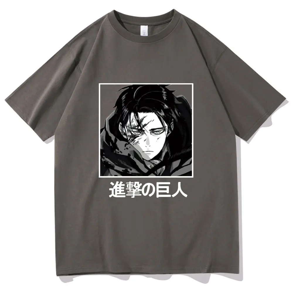 Attack on Titan Anime Short Sleeve Cool Levi Ackerman Spring Summer T-shirt Men Women Hip Hop Punk Tshirt Top Male Basic T Shirt
Attack on Titan Anime Short Sleeve Cool Levi Ackerman Spring Summer T-shirt Men Women Hip Hop Punk Tshirt Top Male Basic T Shirt