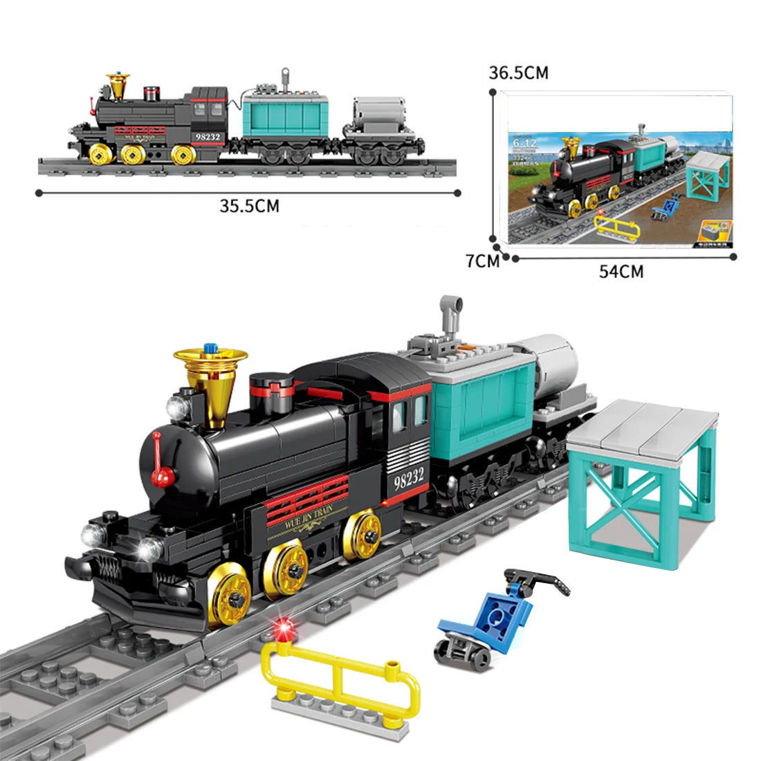 332Pcs MOC City Train Electric Electric Yuejin Train Bricks Educational Building Blocks Toy For Children Gift - Circular Track
332Pcs MOC City Train Electric Electric Yuejin Train Bricks Educational Building Blocks Toy For Children Gift - Circular Track