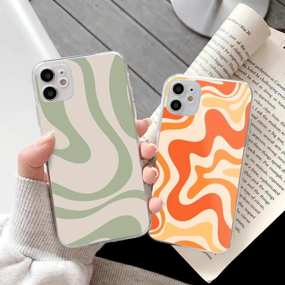 Жидкий вихревой Современный абстрактный светло серый чехол для телефона iPhone 11 12