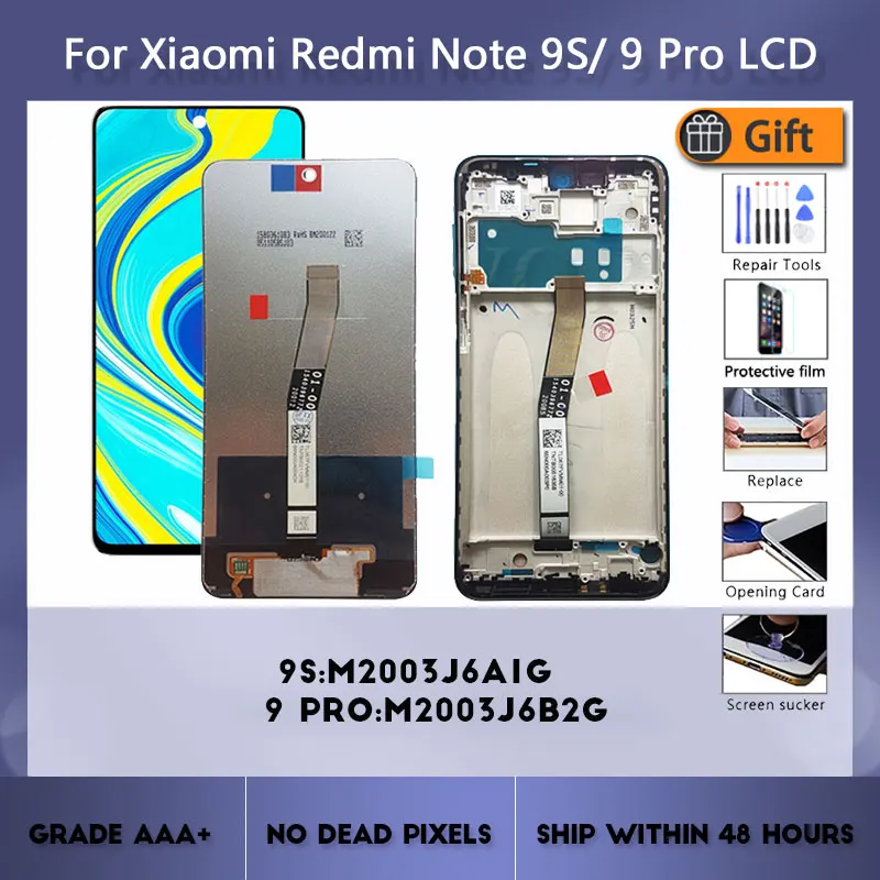 Дисплей для Xiaomi Redmi Note 9S, ЖК-дисплей с 10 касаниями, сменный для Redmi Note 9S 9 Pro/Max M2003J6A1G M2003J6B2G
Дисплей для Xiaomi Redmi Note 9S, ЖК-дисплей с 10 касаниями, сменный для Redmi Note 9S 9 Pro/Max M2003J6A1G M2003J6B2G