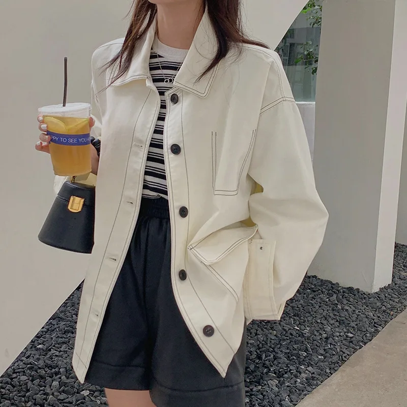 Women's Coat Autumn 2021 New Jacket Women's Loose Wild Couple Jacket Japanese Large Pocket Long Jacket
Women's Coat Autumn 2021 New Jacket Women's Loose Wild Couple Jacket Japanese Large Pocket Long Jacket