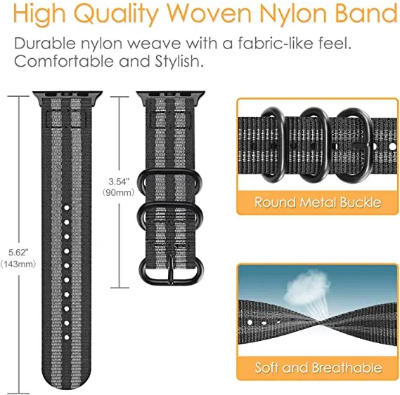 Nylon Fabric Strap For Apple Watch 44mm 40mm Band Series 6 SE 5 4 3 Sports Woven Wristband 42mm 38mm for iWatch Replacement Band
Nylon Fabric Strap For Apple Watch 44mm 40mm Band Series 6 SE 5 4 3 Sports Woven Wristband 42mm 38mm for iWatch Replacement Band