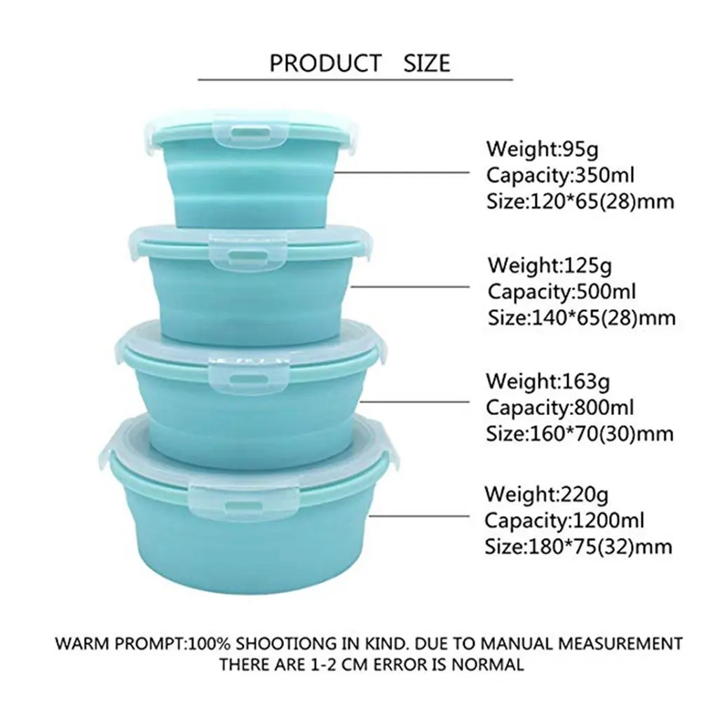 Fda Portable Folding Lunch Box Round Silicone Lunch Box Microwave Lunch Box Plastic Refrigerator High Temperature
Fda Portable Folding Lunch Box Round Silicone Lunch Box Microwave Lunch Box Plastic Refrigerator High Temperature