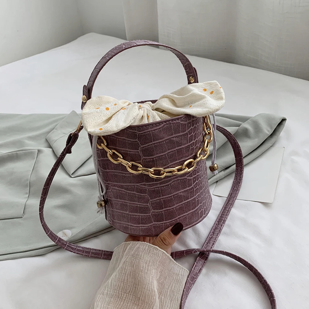 Women Fashion Alligator PU Bucket Bag Women Bow Pouch Chain Shoulder Crossbody Handbag Bucket Leather Casual Shoulder Bag
Women Fashion Alligator PU Bucket Bag Women Bow Pouch Chain Shoulder Crossbody Handbag Bucket Leather Casual Shoulder Bag