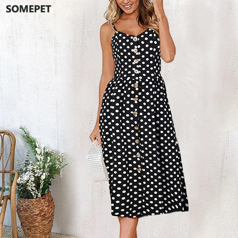 LadiesFashion and Leisure Retro Sun Dress Summer 2020 Boho Sexy Dress Midi Button Backless Polka Dot Striped Floral Beach Dress
LadiesFashion and Leisure Retro Sun Dress Summer 2020 Boho Sexy Dress Midi Button Backless Polka Dot Striped Floral Beach Dress