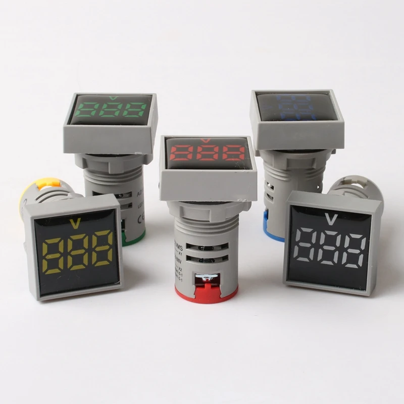 1pc Mini Voltmeter New 22MM AC20-500V Square Panel LED Digital Voltage Meter Indicator Light Tester Red Blue Yellow Green White
1pc Mini Voltmeter New 22MM AC20-500V Square Panel LED Digital Voltage Meter Indicator Light Tester Red Blue Yellow Green White