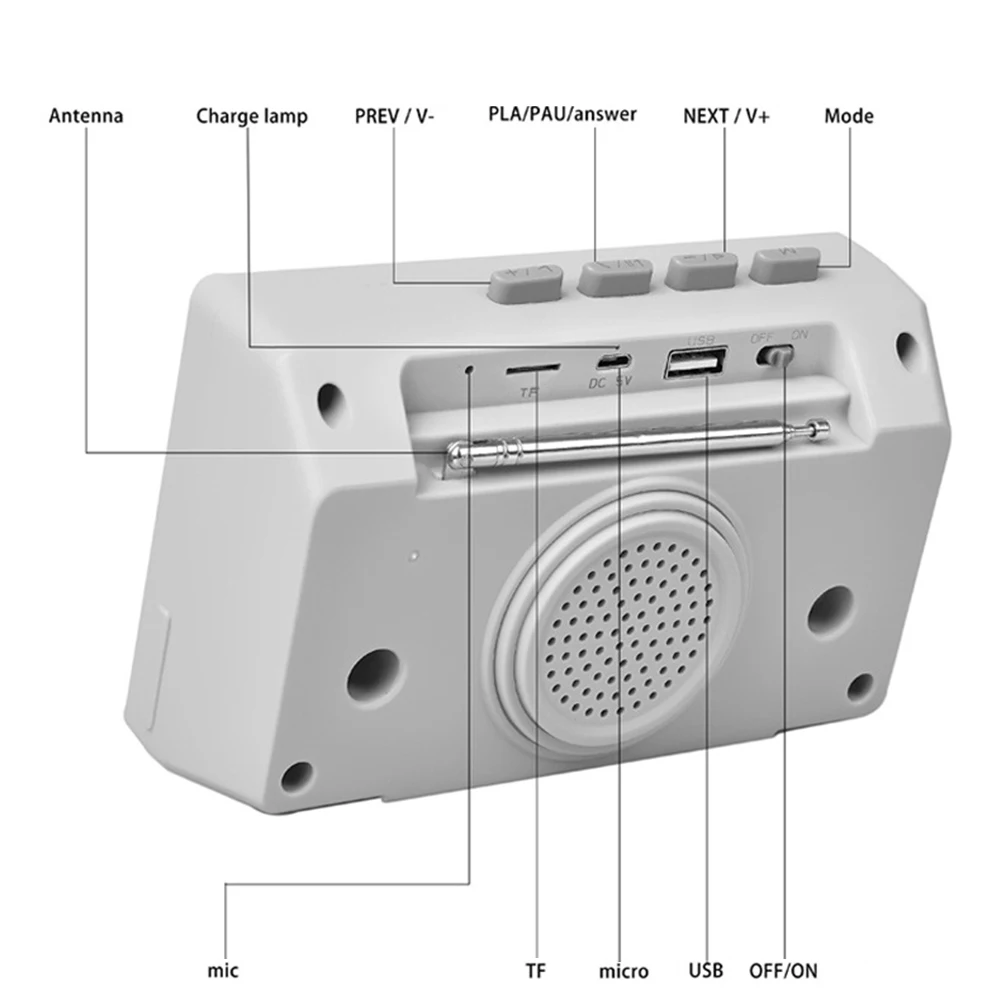 Bluetooth 5.0 Speakers Outdoor Rechargeable FM Radio Mini Speaker 5 Hours Music Time Support USB/TF Wireless Charging speaker
Bluetooth 5.0 Speakers Outdoor Rechargeable FM Radio Mini Speaker 5 Hours Music Time Support USB/TF Wireless Charging speaker