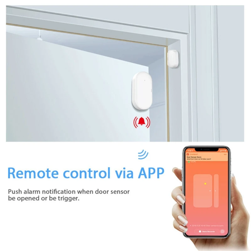 Smart Home Door Window Contact Sensor Wireless Door Detectors Open/Close APP Remote Alarm Home Improvement Hardware Remote X37B
Smart Home Door Window Contact Sensor Wireless Door Detectors Open/Close APP Remote Alarm Home Improvement Hardware Remote X37B