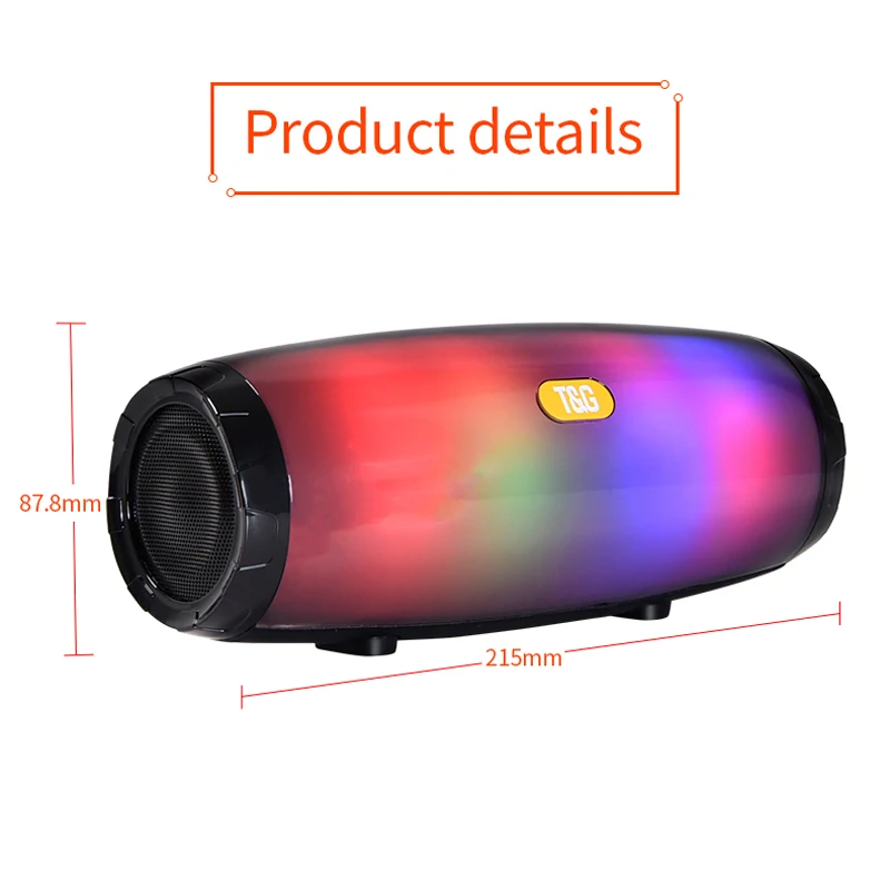 2020 TG165C Portable Bluetooth Speaker Stereo Leather Column 5 Flash Style LED Subwoofer Wireless Outdoor Music Box FM Radio TF 
2020 TG165C Portable Bluetooth Speaker Stereo Leather Column 5 Flash Style LED Subwoofer Wireless Outdoor Music Box FM Radio TF