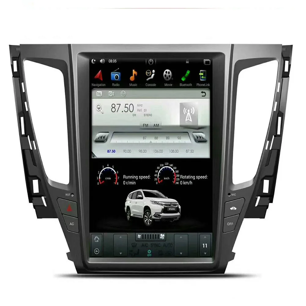 Автомобильный Dvd плеер с вертикальным экраном в стиле Tesla Android 9 0 7 1 6 12 дюйма для