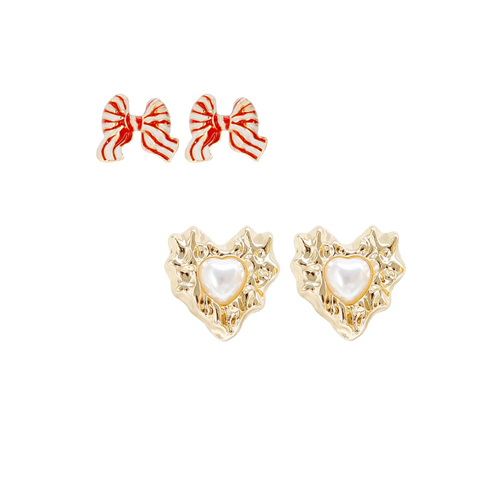 8Seasons Sweet Stud Earrings For Women Bowknot Heart Imitation Pearls Party Club Gold Color Metal Earrings Statement Jewelry
8Seasons Sweet Stud Earrings For Women Bowknot Heart Imitation Pearls Party Club Gold Color Metal Earrings Statement Jewelry