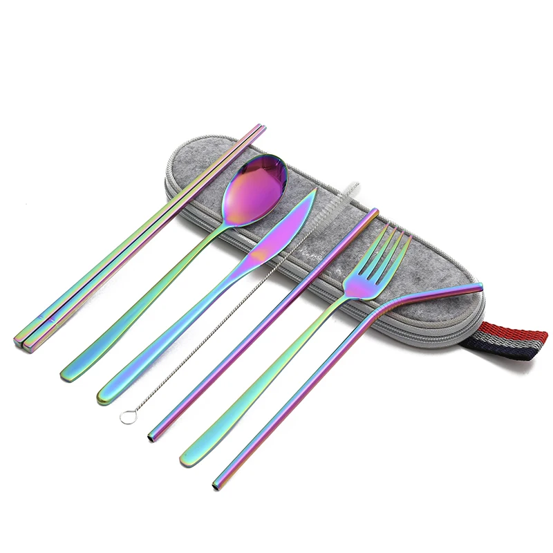 Tablewellware Cutlery Set Travel Camping Dinnerware Set Reusable Tableware with Metal Straw Spoon Fork Chopsticks Portable Case
Tablewellware Cutlery Set Travel Camping Dinnerware Set Reusable Tableware with Metal Straw Spoon Fork Chopsticks Portable Case