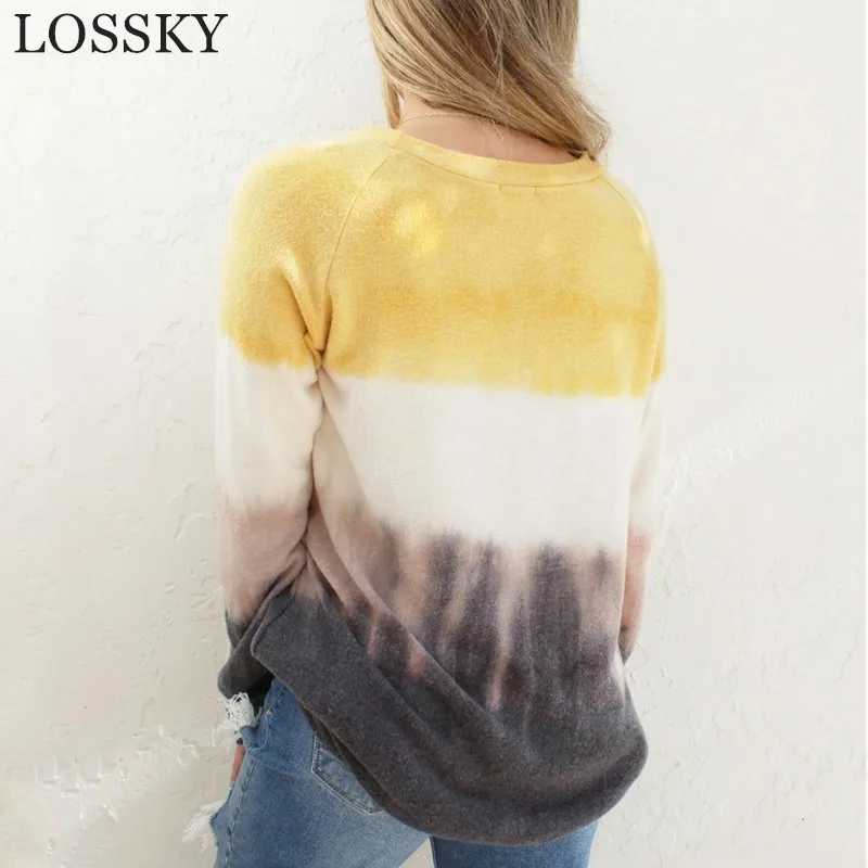2019 Autumn Gradient Color Print Women's T-shirt O Neck Long Sleeve Loose Casual T Shirt Tops Tee T Shirt Femme For Women Tshirt
2019 Autumn Gradient Color Print Women's T-shirt O Neck Long Sleeve Loose Casual T Shirt Tops Tee T Shirt Femme For Women Tshirt