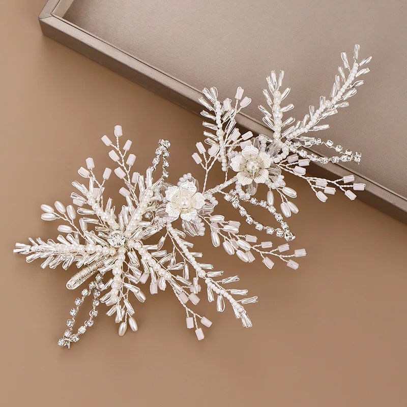Silver Color Pearls Jewelry Women Headpiece Bridal Flower Hair Clip Accessories Handmade Crystal Wedding Hair Ornament
Silver Color Pearls Jewelry Women Headpiece Bridal Flower Hair Clip Accessories Handmade Crystal Wedding Hair Ornament