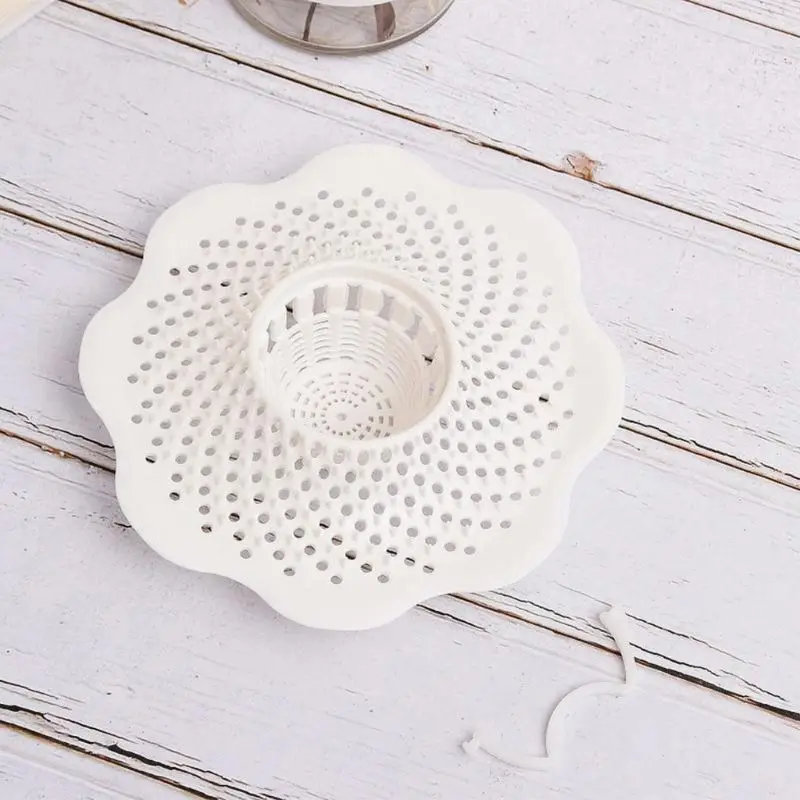 N0HB White Flower Shaped Bathtub Floor Drain Filter Flexible PVC Hair Catcher Snare Strainer for Home Kitchen Bathroom 
N0HB White Flower Shaped Bathtub Floor Drain Filter Flexible PVC Hair Catcher Snare Strainer for Home Kitchen Bathroom