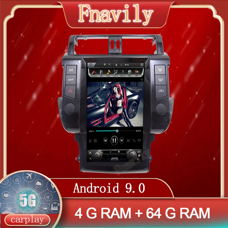Автомобильная магнитола Fnavily Android 9 для Toyota prado Land Cruiser, мультимедийный проигрыватель, GPS, вертикальный экран, Тесла стиль 13,6 "PX6
Автомобильная магнитола Fnavily Android 9 для Toyota prado Land Cruiser, мультимедийный проигрыватель, GPS, вертикальный экран, Тесла стиль 13,6 "PX6