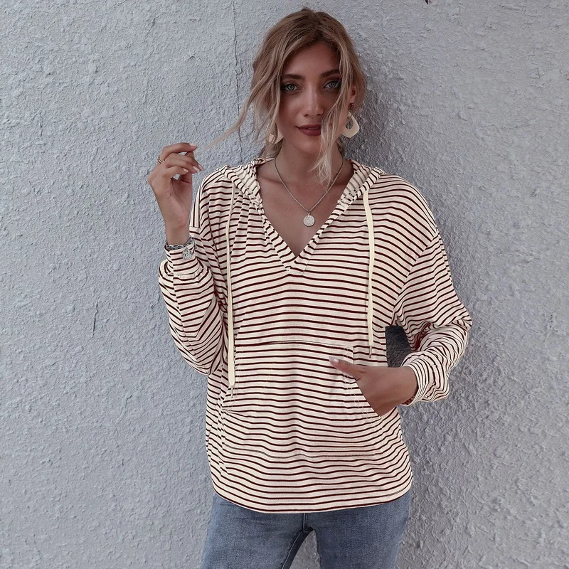 FESTY KARY Fashion Women Hoodies 2021 Spring Autumn Striped Loose Style Hooded Sweatshirt for Women Casual Female Hoody 
FESTY KARY Fashion Women Hoodies 2021 Spring Autumn Striped Loose Style Hooded Sweatshirt for Women Casual Female Hoody