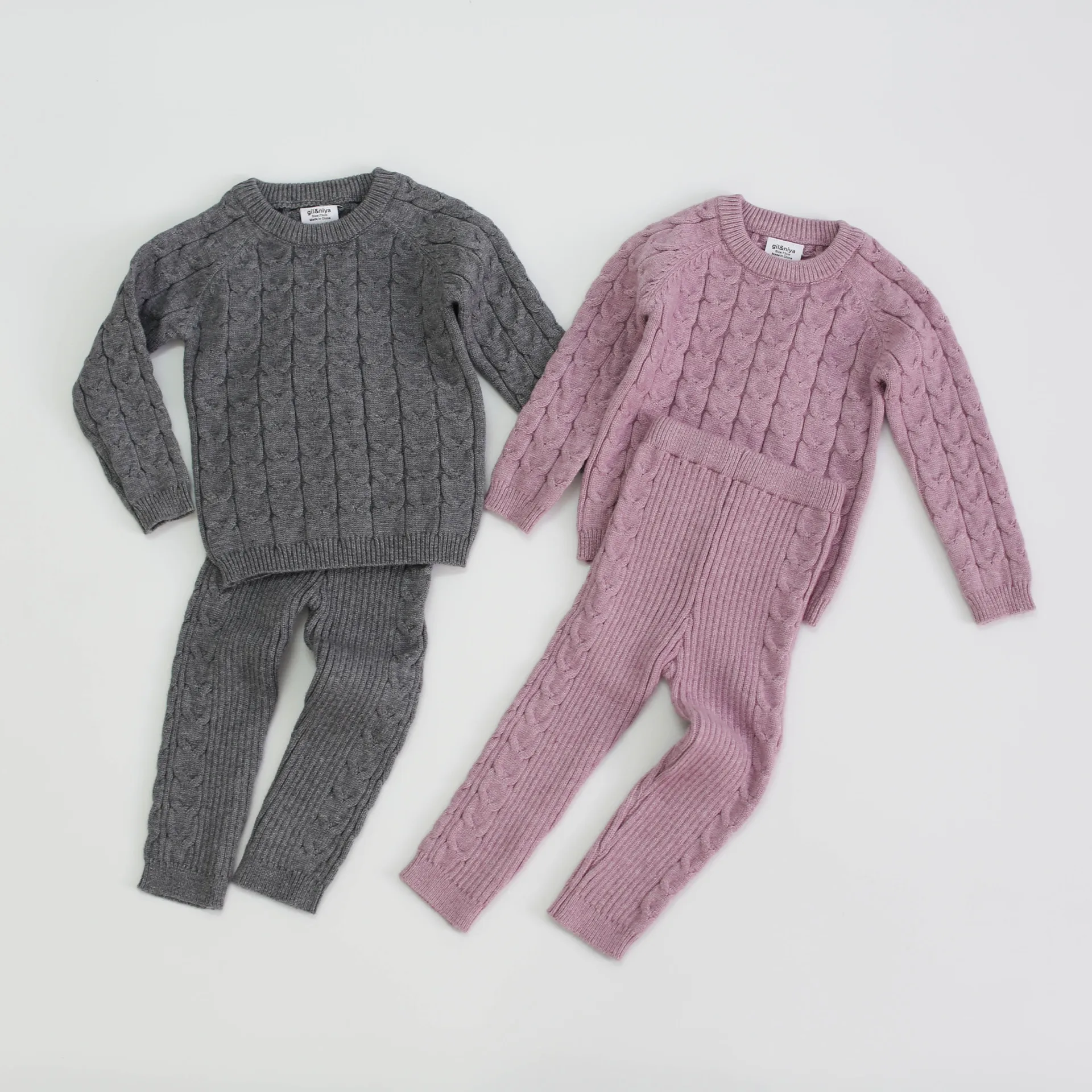 Осенне-зимние новые детские мужские и женские костюмы вязаный свитер Удлиненная