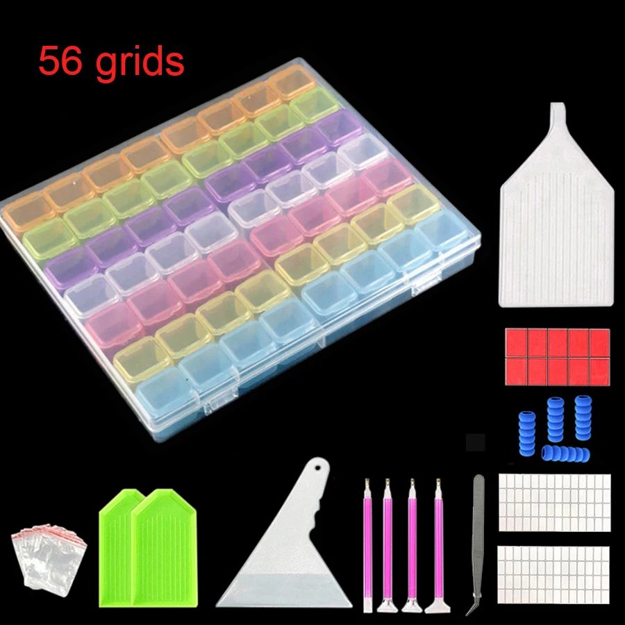 Ящик для хранения для алмазной вышивки, 56 ячеек
Ящик для хранения для алмазной вышивки, 56 ячеек