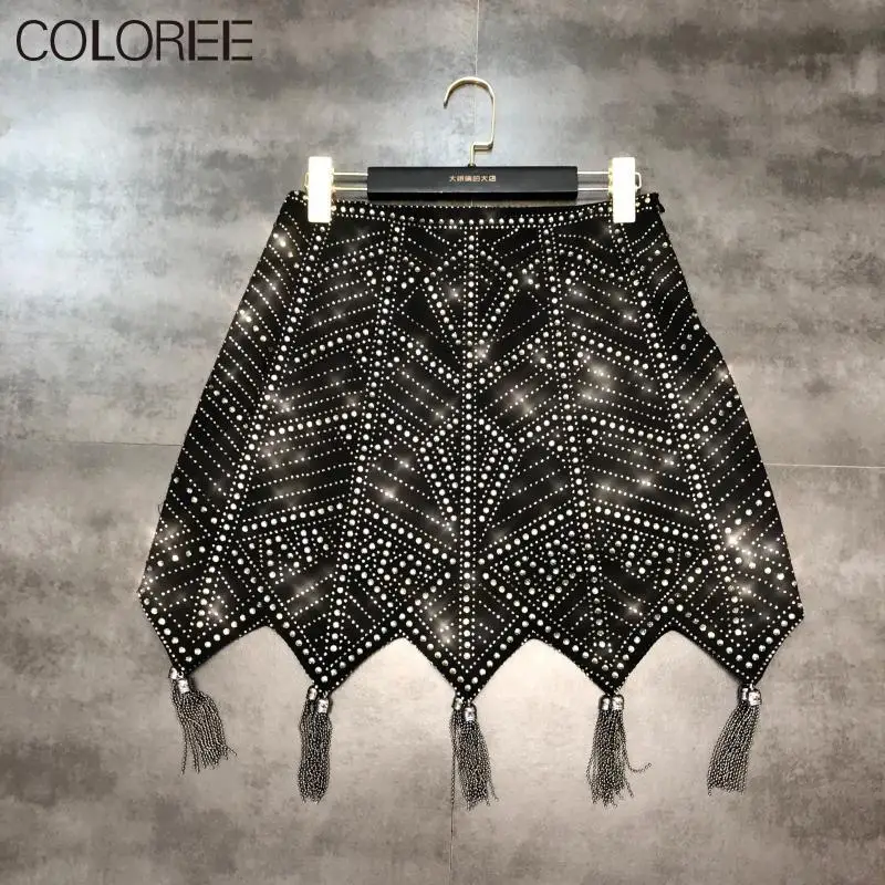 Luxury Crystal Beading Skirts Womens 2020 Spring Autumn Runway Designers Vintage High Waist Tassel Mini Skirt
Luxury Crystal Beading Skirts Womens 2020 Spring Autumn Runway Designers Vintage High Waist Tassel Mini Skirt