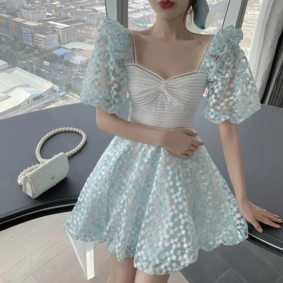 2021 New Summer Ear Lace Stitching Design Sense Embroidered Dress Women's Korean Retro Waist Slim Skirt Vestido Vfemage Oodji
2021 New Summer Ear Lace Stitching Design Sense Embroidered Dress Women's Korean Retro Waist Slim Skirt Vestido Vfemage Oodji