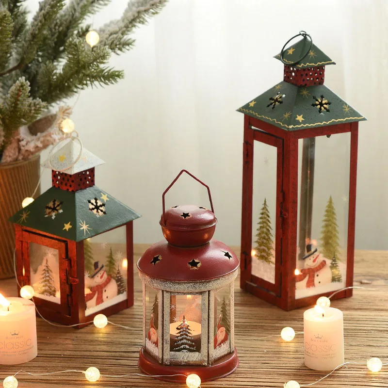 New Wrought Iron Glass Festive Atmosphere Christmas Decorations Holder Ornaments Gifts Candlelight Dinner Supplies High Quality
New Wrought Iron Glass Festive Atmosphere Christmas Decorations Holder Ornaments Gifts Candlelight Dinner Supplies High Quality