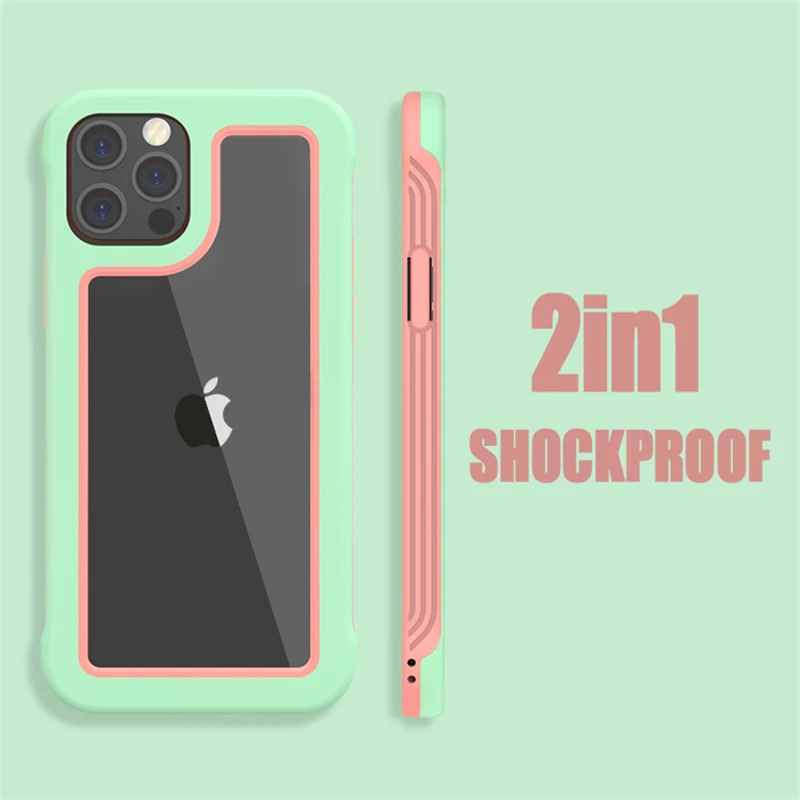 Роскошный противоударный бронированный чехол 2 в 1 для телефона iPhone 13 12 11 Pro Mini XR 7 8