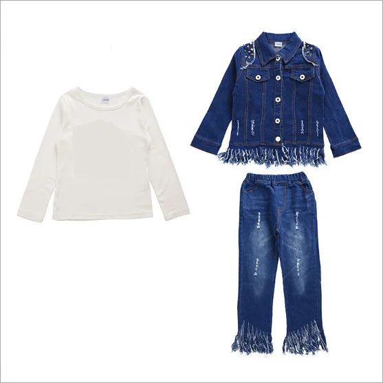 2019 Girl Children Denim Clothing Set Tassel Jacket+Jeans Pants,Girls Kids Fashion Cool Clothes Suits Outfits
2019 Girl Children Denim Clothing Set Tassel Jacket+Jeans Pants,Girls Kids Fashion Cool Clothes Suits Outfits