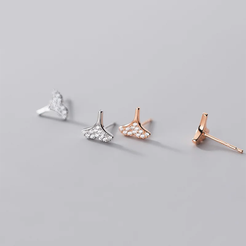WOOZU Fashion Korean Mini Pave Zircon Fishtail Stud Earrings for Women Real 925 Sterling Silver Sweet Office Jewelry Accessories
WOOZU Fashion Korean Mini Pave Zircon Fishtail Stud Earrings for Women Real 925 Sterling Silver Sweet Office Jewelry Accessories