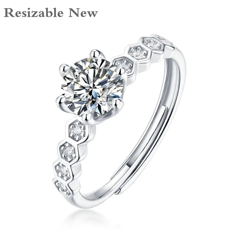 Регулируемые кольца с муассанитом, ювелирные изделия из стерлингового серебра 925 пробы круглой огранки D, обручальные кольца с бриллиантами...
Регулируемые кольца с муассанитом, ювелирные изделия из стерлингового серебра 925 пробы круглой огранки D, обручальные кольца с бриллиантами...