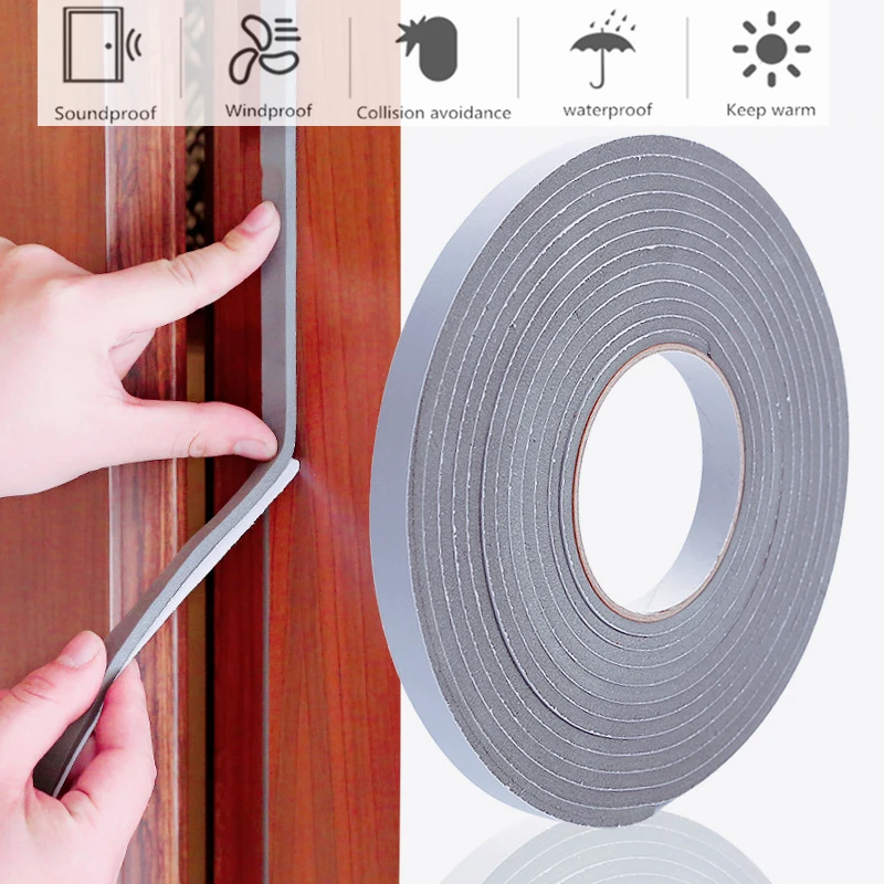 5M Self-adhesive Door Window Sealing Strip Weather Stripping burlete puerta casa Soundproof acoustic foam mousse acoustique
5M Self-adhesive Door Window Sealing Strip Weather Stripping burlete puerta casa Soundproof acoustic foam mousse acoustique