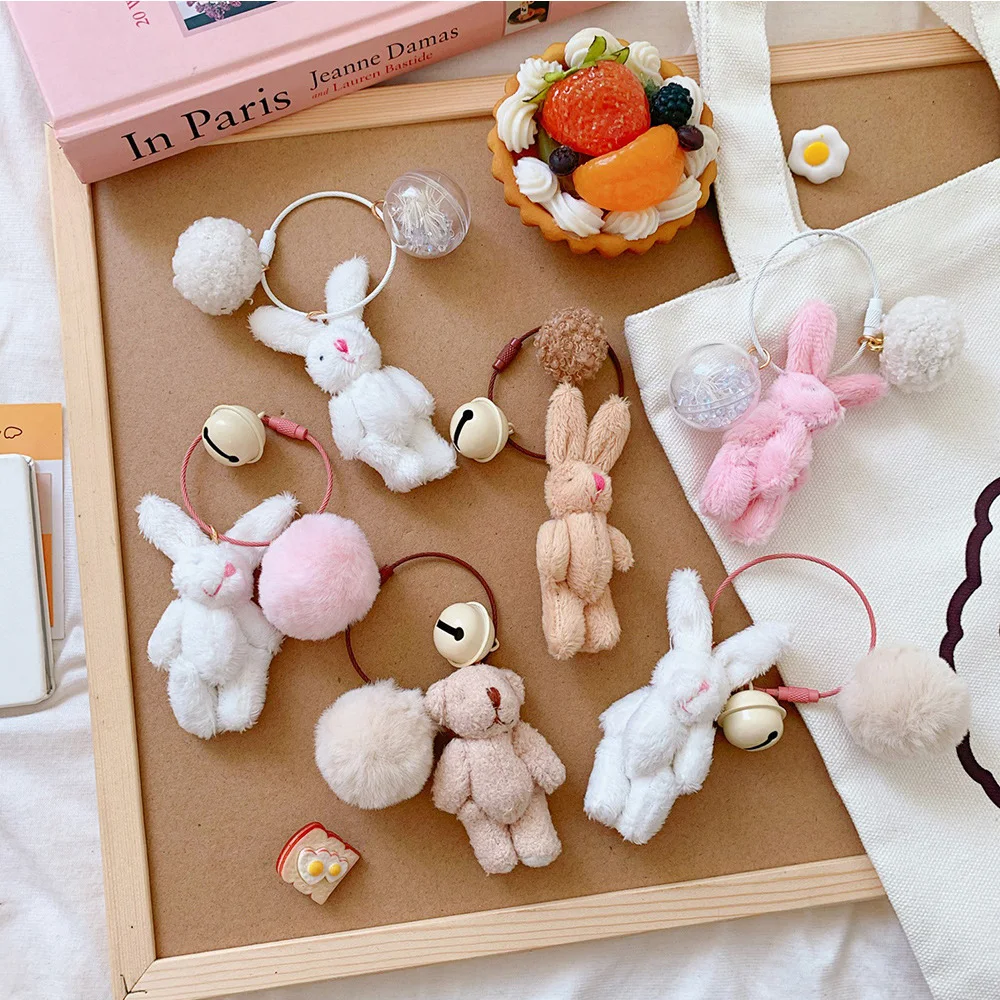 Girl Cute Bell Pendant Plush Doll Bear Rabbit Bag Accessories Plush Keychain Toy For Children Girl Birthday Gifts 
Girl Cute Bell Pendant Plush Doll Bear Rabbit Bag Accessories Plush Keychain Toy For Children Girl Birthday Gifts