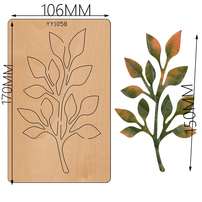 Wooden die cutting die leaf knife die YY1058 is compatible with most manual die cutting scrapbook dies
Wooden die cutting die leaf knife die YY1058 is compatible with most manual die cutting scrapbook dies