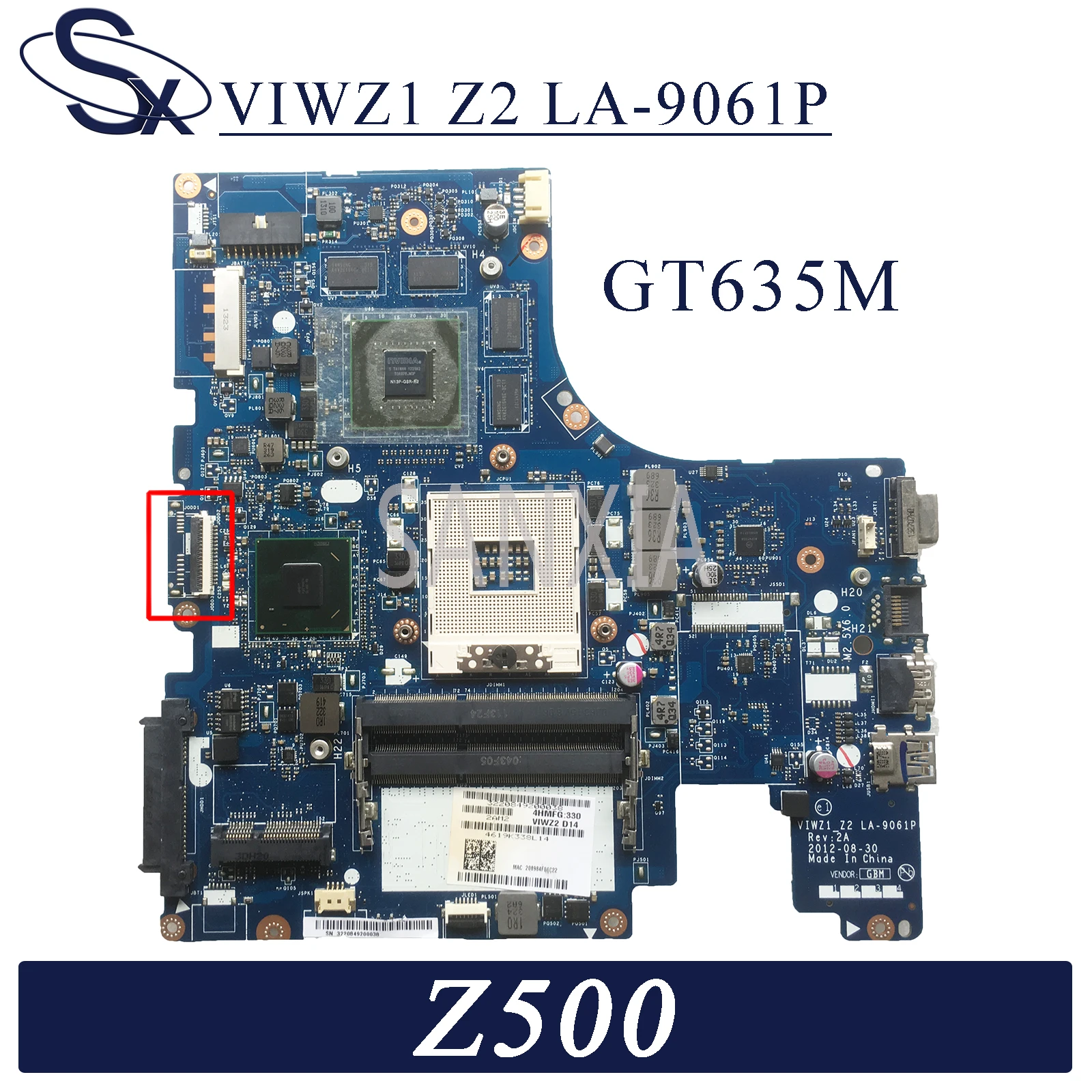 KEFU LA-9061P Laptop motherboard for Lenovo Z500 original mainboard GT635M 
KEFU LA-9061P Laptop motherboard for Lenovo Z500 original mainboard GT635M