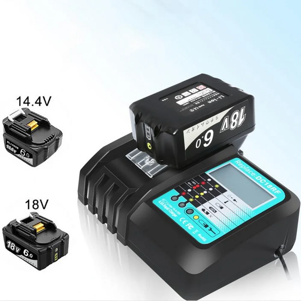 For Makita 14.4V 18V BL1830 Bl1430 DC18RC DC18RF 6.5A Fast Battery Charger EU Plug fan cooling and high quality DC18RF Charger
For Makita 14.4V 18V BL1830 Bl1430 DC18RC DC18RF 6.5A Fast Battery Charger EU Plug fan cooling and high quality DC18RF Charger