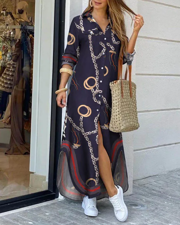 Spring/autumn Street Totem Printed Women's Long Skirt Fashion Deep V-neck Long Sleeve Style Long Elegant Maxi Party Casual Dress
Spring/autumn Street Totem Printed Women's Long Skirt Fashion Deep V-neck Long Sleeve Style Long Elegant Maxi Party Casual Dress