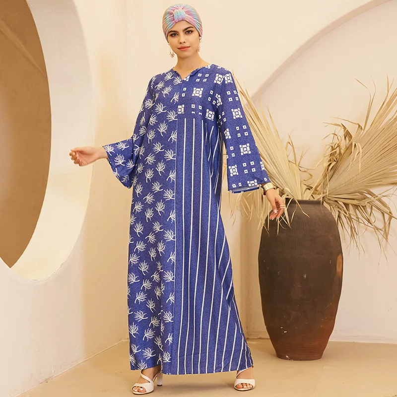 Summer New Fashion Women's Round Neck Loose Print Long-sleeved Arabian Long A-line All-match Commuter Dress (without Headscarf)
Summer New Fashion Women's Round Neck Loose Print Long-sleeved Arabian Long A-line All-match Commuter Dress (without Headscarf)